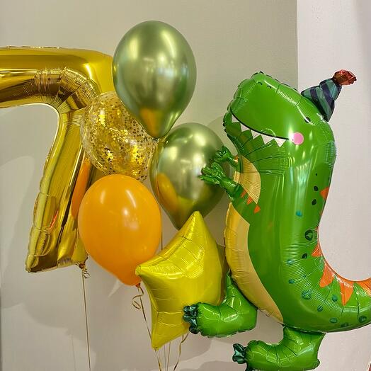 Festive Dino with a number