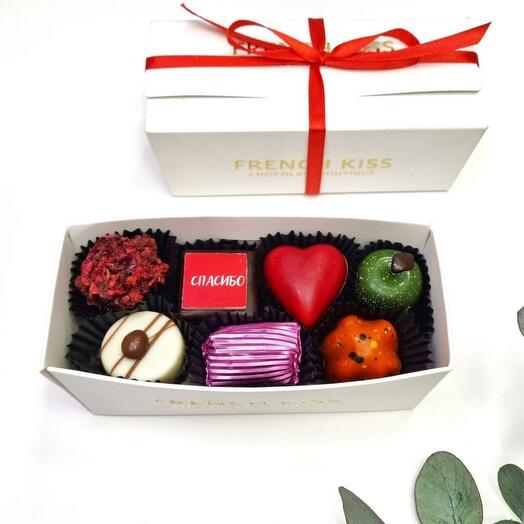 Set de dulces "Gracias" en bonbonniere