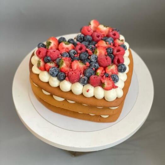 Bolo de coração de mel