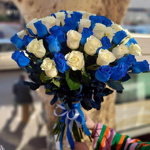 White blue roses💙🤍