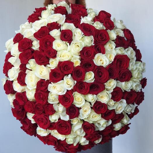 Bouquet of roses near Moscow 55 pcs