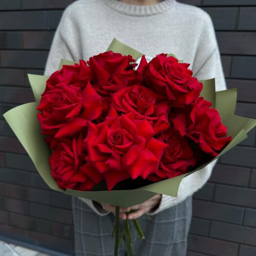 Бордовая французская роза 9