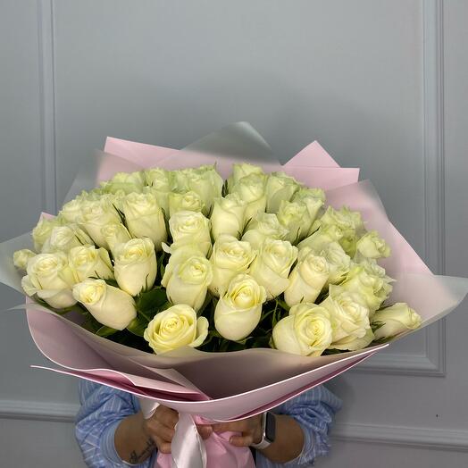 Роза Біла Кенія 51 шт без
