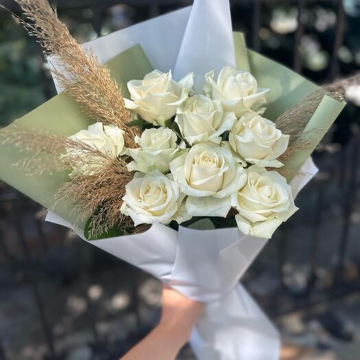 Букет белых роз 😍