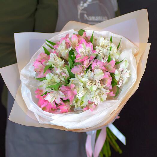 Bouquet of multicolored alstroemeria