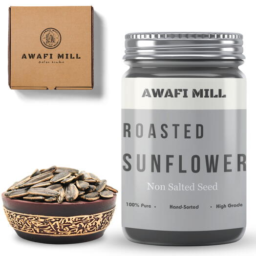 AWAFI MILL Roasted Non Salted Sunflower Seeds | Helianthus annuus - Bottle of 100 Gram