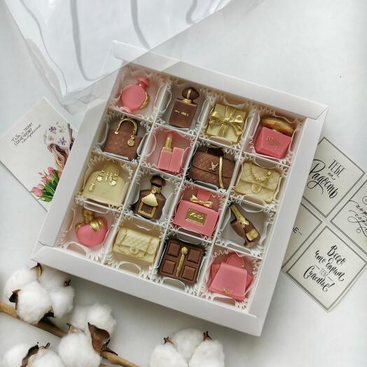 Conjunto de 3 tipos de deliciosos perfumes de chocolate belga, bolsos, cosméticos