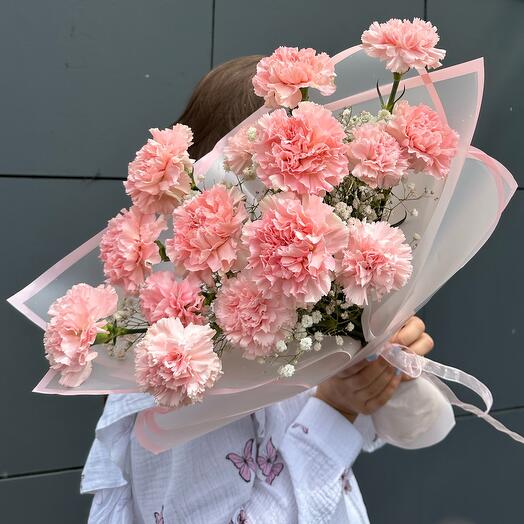 Букет диантусы гипсофила «Самой нежной»🌸