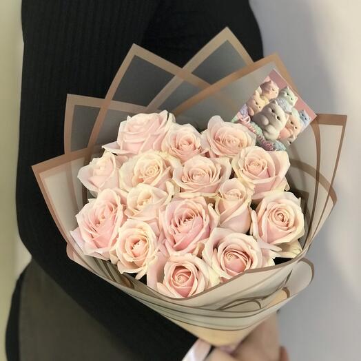 15 rosas Rosadas suaves