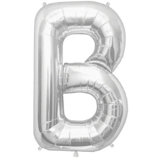 Letter B Silver Foil Balloon - 5332