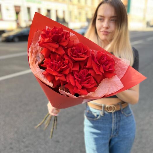 Букет из 5 французских роз