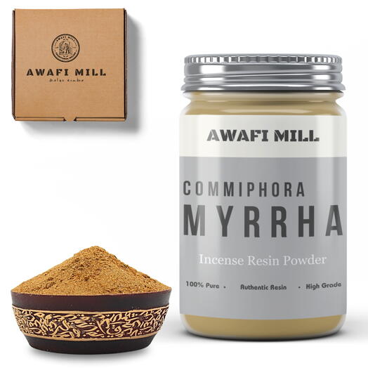 AWAFI MILL Myrrh Powder | Wildcrafted Essence - Bottle of 100 Gram