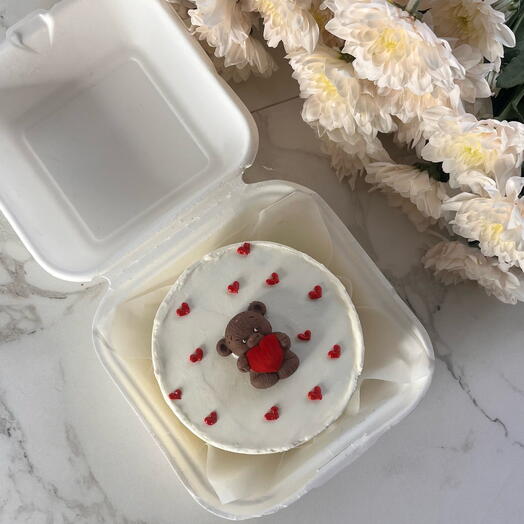 Pastel de Bento"oso de Peluche con corazón♥️"