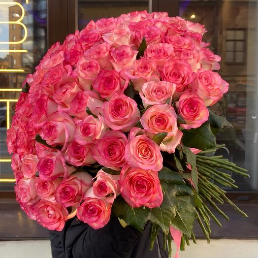 Букет из 101 роза Джумилия 60 см