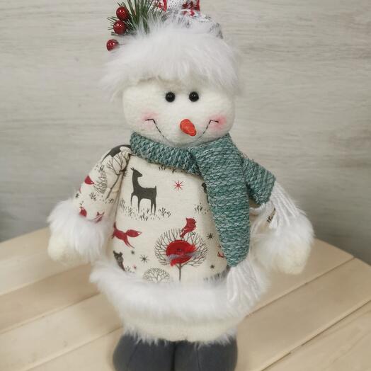 Интерьерная игрушка снеговик
