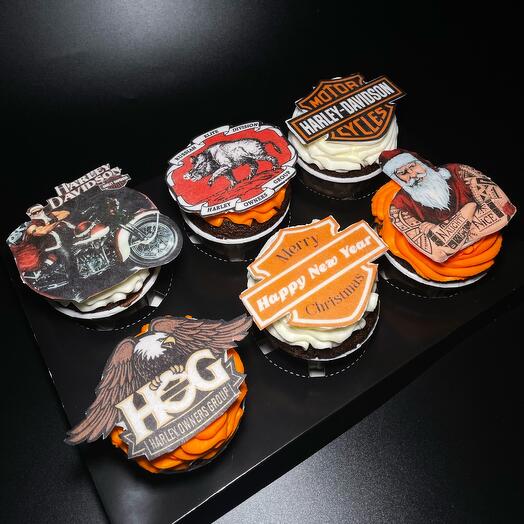Капкейки harley-davidson в подарок мужчине