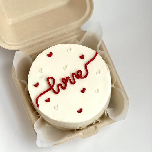 Бенто-торт «love» для девушки, парня, на 14 февраля