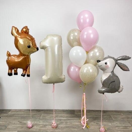 Набор гелиевых шаров на день рождения 🥳