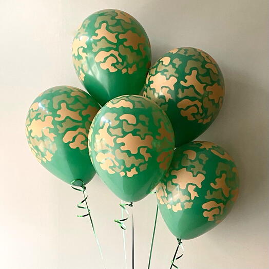 Сет из 5 латексных шаров «Камуфляж»