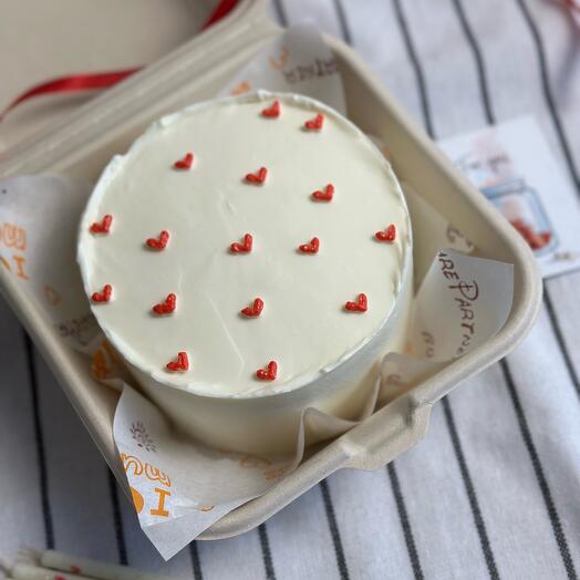 Pastel de Bento con corazones