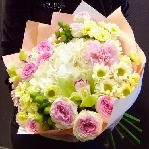 Author's bouquet with Hydrangea