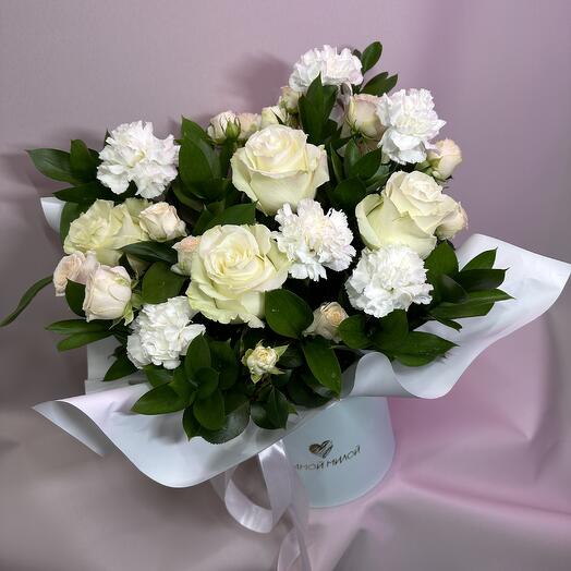 🌸Цветы в голубой коробке