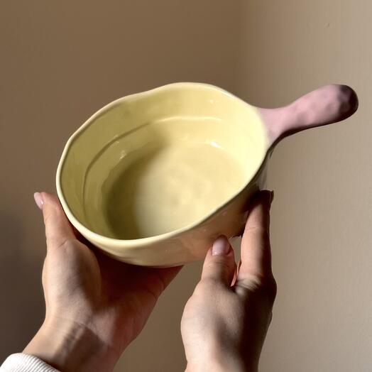 Блюдо с ручкой «Мятое»