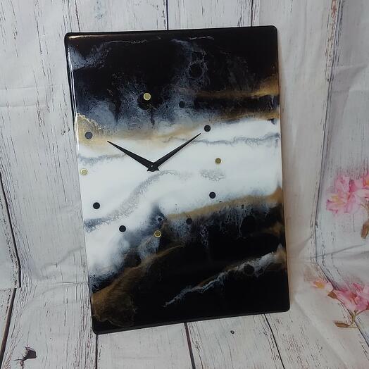 Часы мрамор из смолы