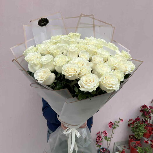 50 White Roses