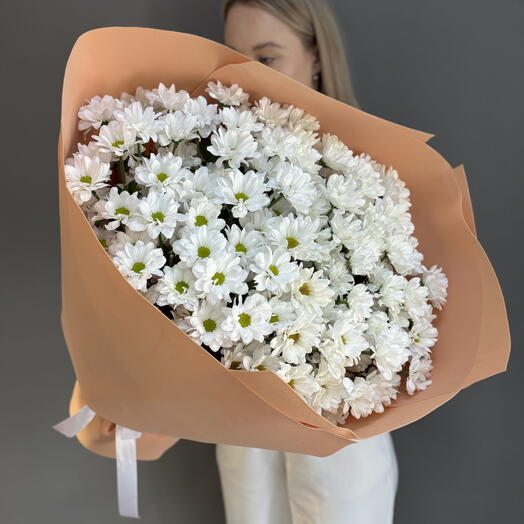 Букет из 15 веток кустовой Хризантемы