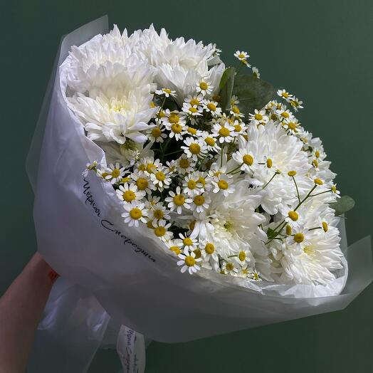 Дуо из хризантемы и ромашки
