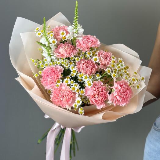 Букет с микс с диантусом
