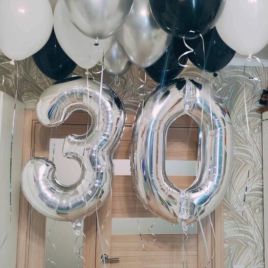 Гелиевые шары на 30 лет день рождения