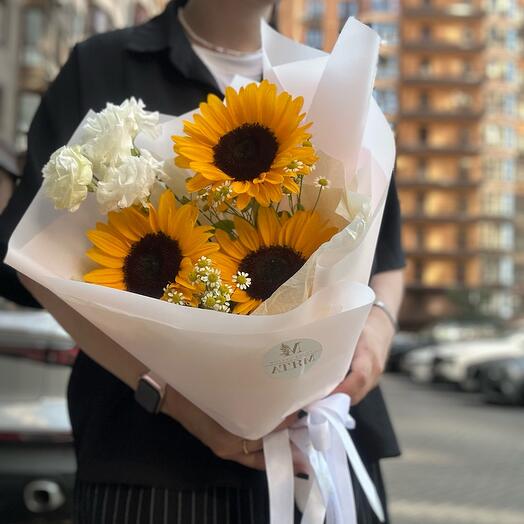 Солнечный букет из подсолнухов🌻