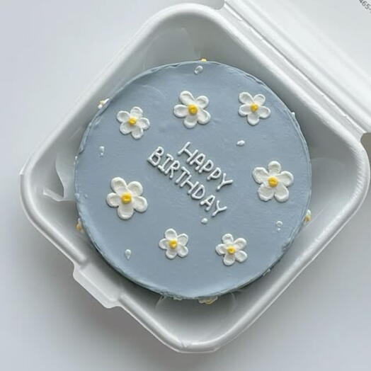 Бенто торт Happy Birthday grey! 🧁🍰🎂🍥🍭🍬️