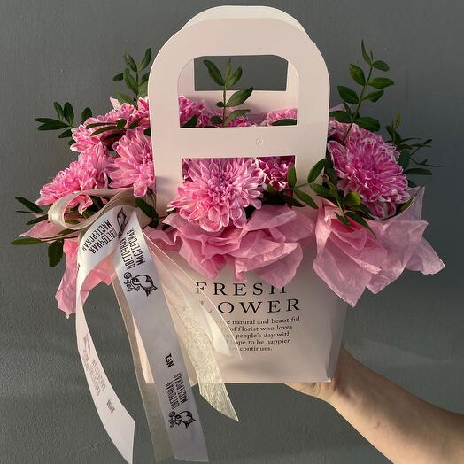 Сумочка «FRESH» с хризантемой 🌸