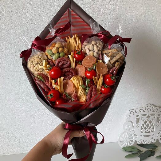 Съедодный букет/Мужской Букет со снеками