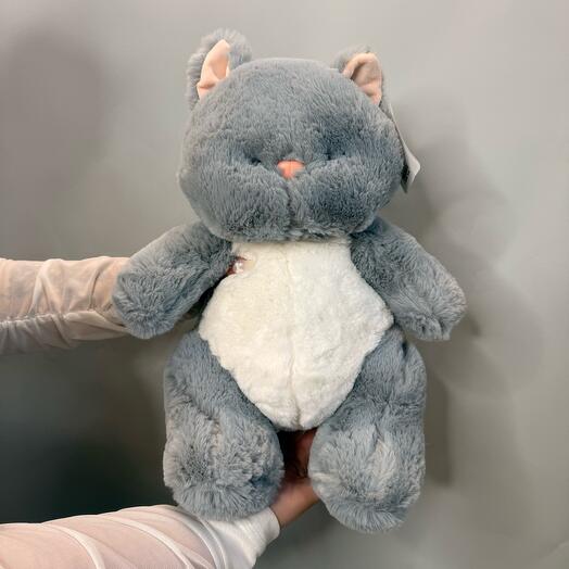 Игрушка котик серый