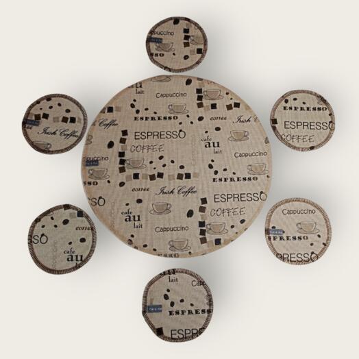 Набор льняных салфеток «Кофейный стиль 7 шт»