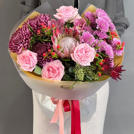 Цветы Букет Art Flowers Осенний вальс нежности