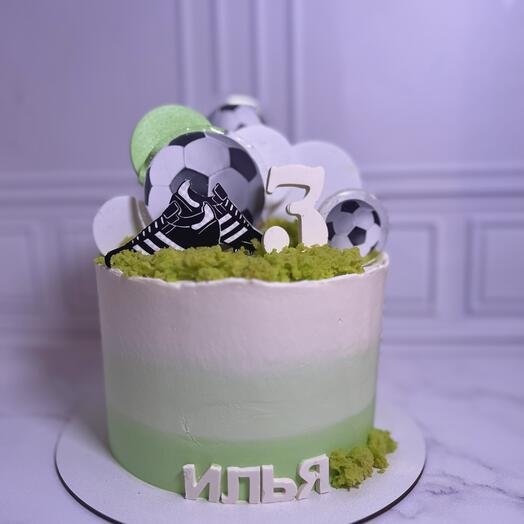 Торт на день рождения для мальчика-футболиста