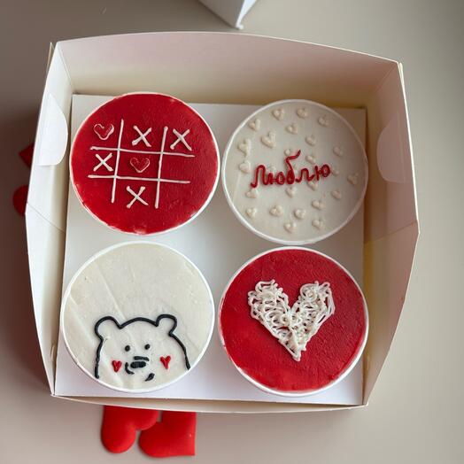 Трайфл/ cake to go/ 4 шт, с любовью, подарок, без сахара и лактозы
