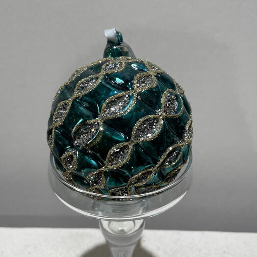 Шар с глитером стеклянным