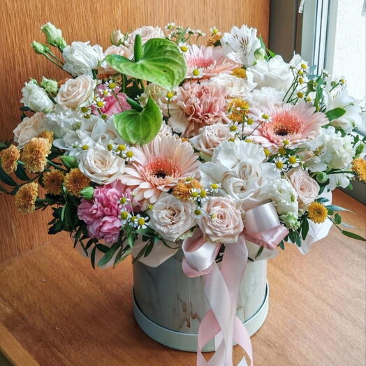 Цветочная коробка "Нежное настроение"