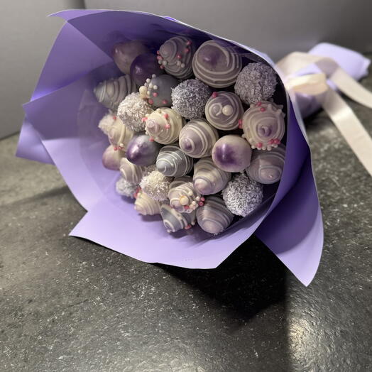 Букет из клубники : Лиловый 💜