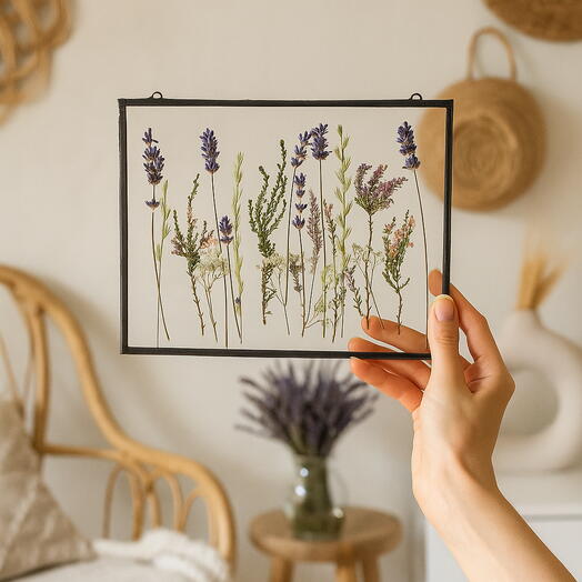 Арт. 103черная Панно в чёрной металлической раме со стеклом и подвесом. Лёгкое, воздушное и прочное