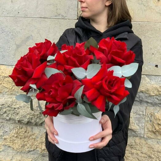 Французская роза в коробке Любимой Мамочке