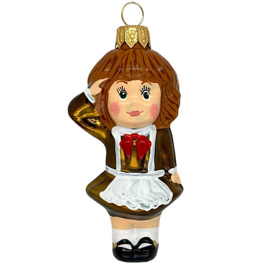 Ёлочная игрушка "Пионерка - 3" (Эвис) в белом фартуке