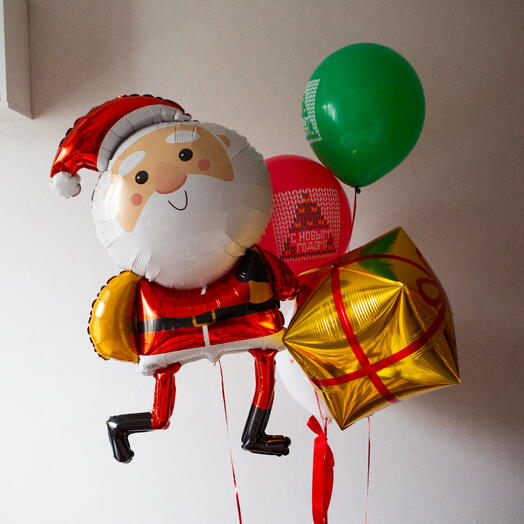 Шары на новый год дед мороз, подарок , с новым годом на корпоратив, в офис или домой