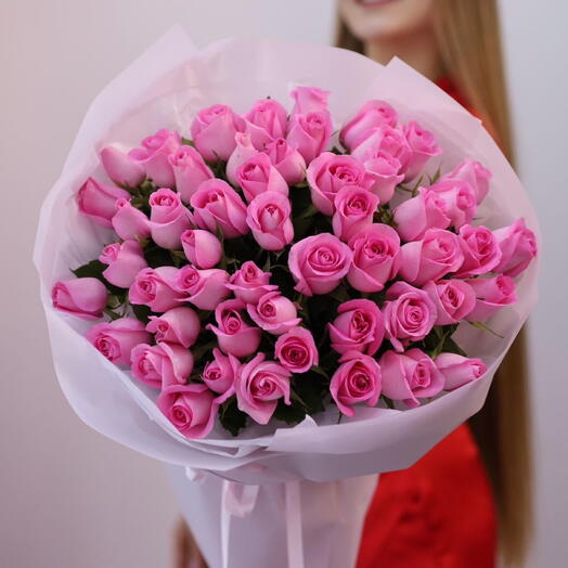 51 розовая кенийская роза